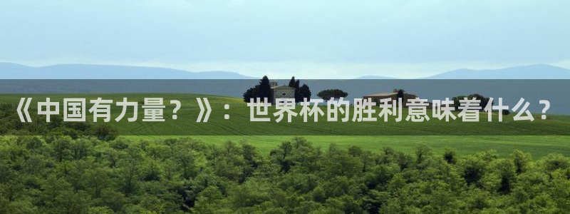 世界杯16强赛程表：《中国有力量？》：世界杯的胜利意味着什么？